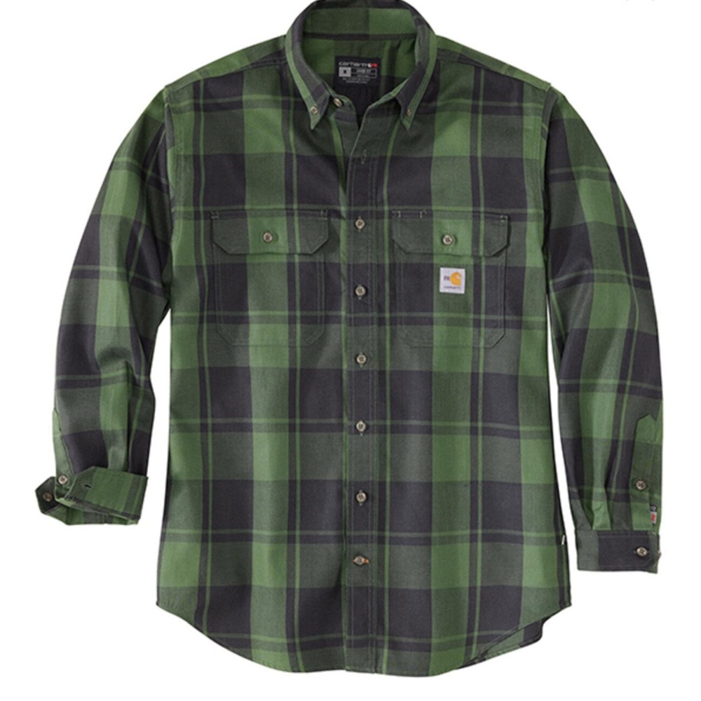 Carhartt FR Force Rugged Flex Plaid Button Down Shirt 🆕